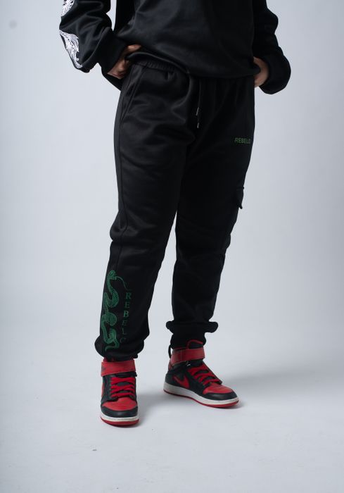 Unisex Snake Print Cargo Joggers
