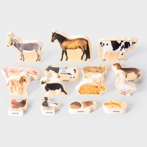 tickit Wooden Domestic Animal Blocks