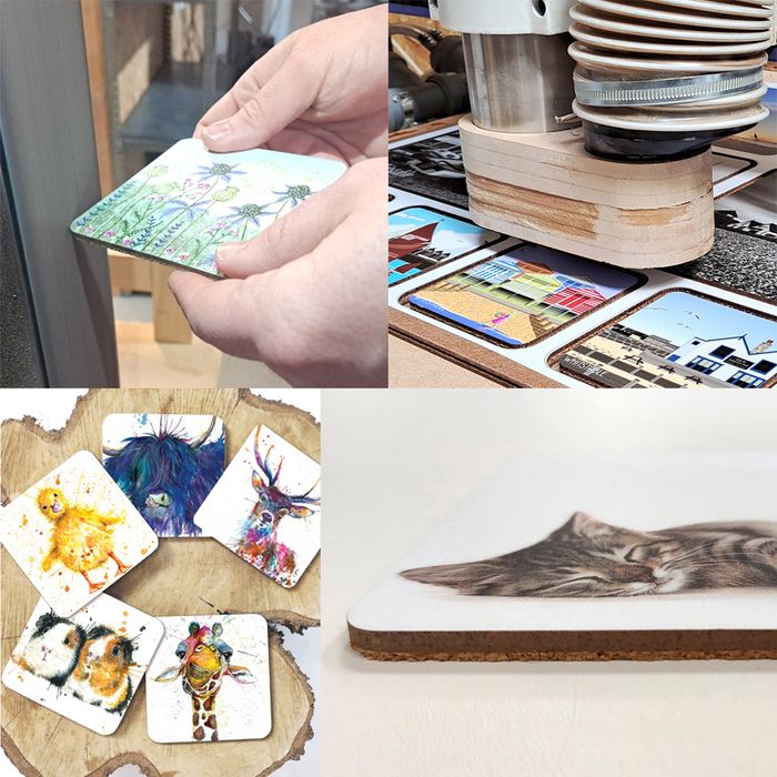 Sustainable Bespoke Cork-Backed Coasters – UK Made