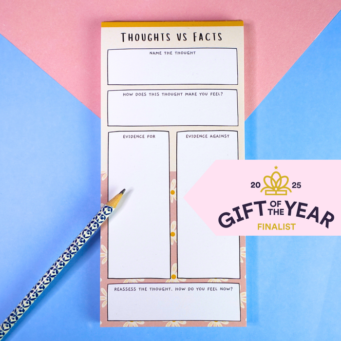 Thought vs Facts notepad - challenge negative thoughts