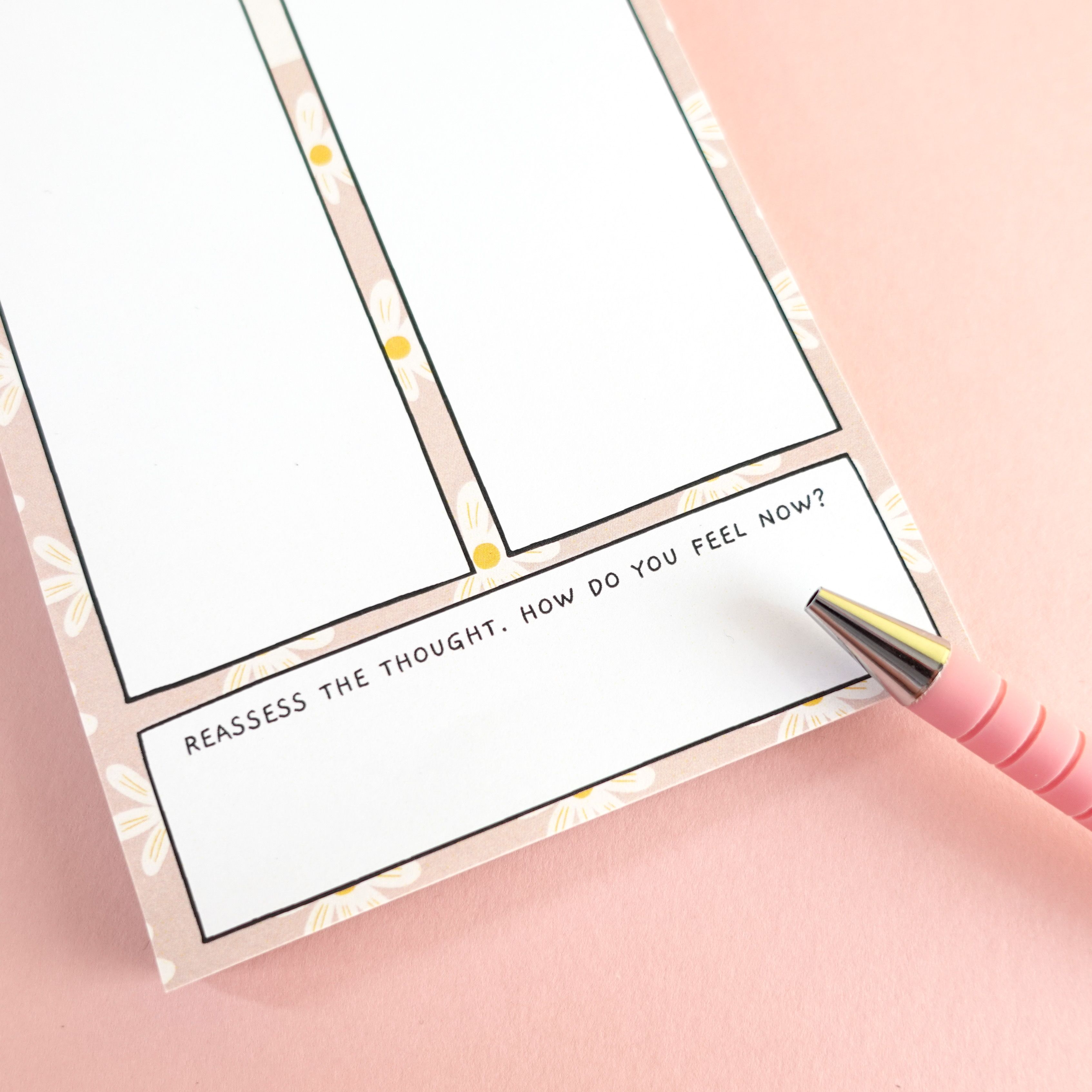 Thought vs Facts notepad - challenge negative thoughts