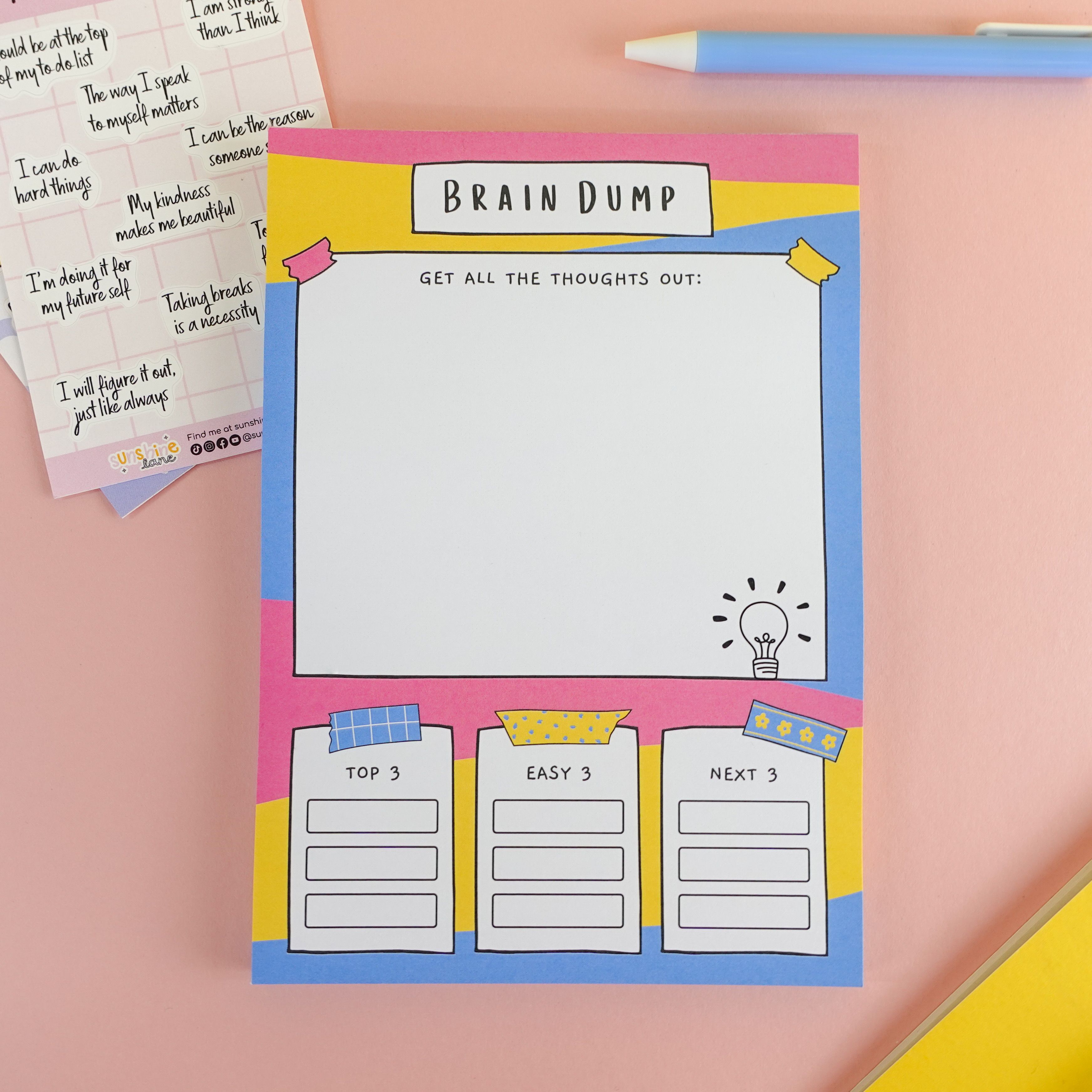 Brain Dump notepad A5