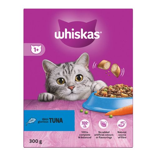 Whiskas 1+ Tuna Adult Dry Cat Food 300g