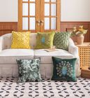 Set of  cushions with combination of handcrafted emboss, embeoridery, and iced details.