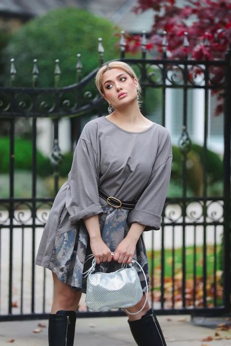 Tie Dye Design Tiered Tunic Top