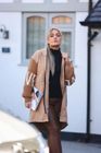 Drawstring Waist Knit 'Love' Sleeve Hooded Jacket