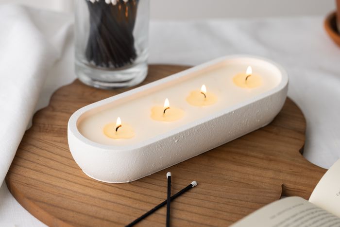 4 Wick Stone Candles