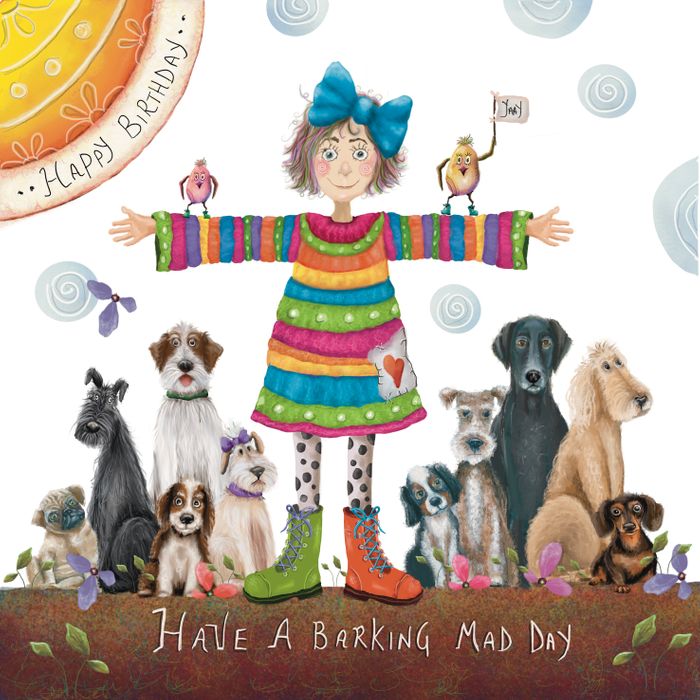 Barking Mad - Birthday Card