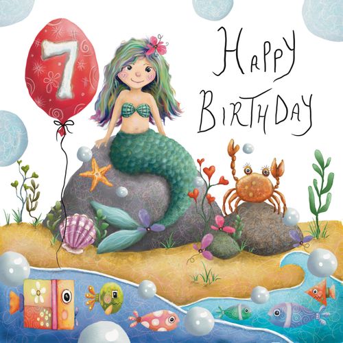 Mermaid Birthday Card