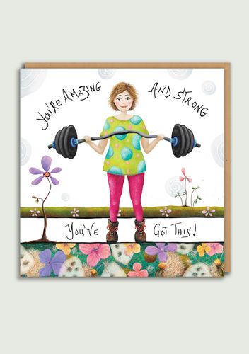 Strong Lady Card