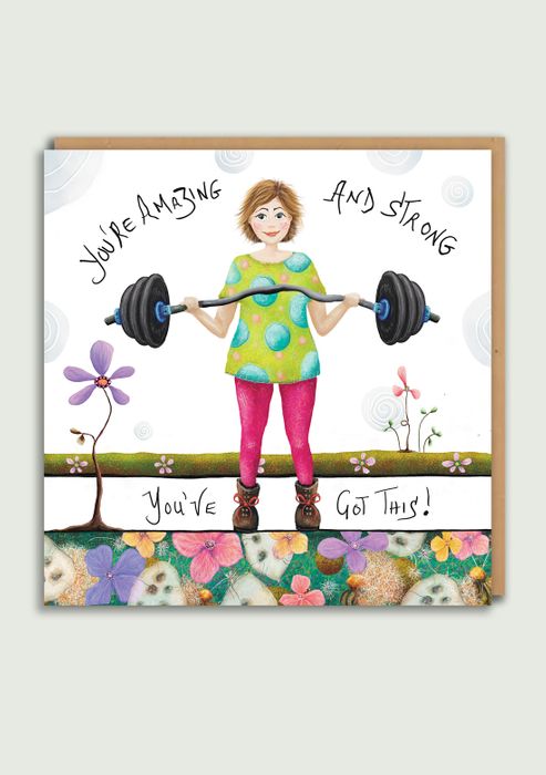 Strong Lady Card