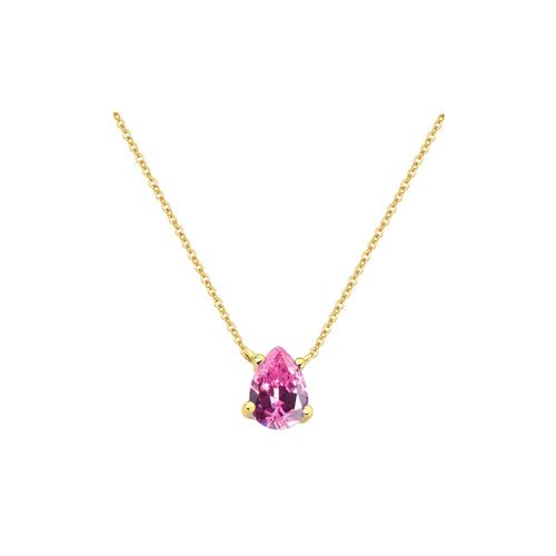 Pink Teardrop Pendant Necklace