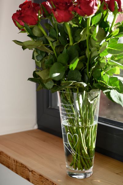 Decorated vases for engraving
