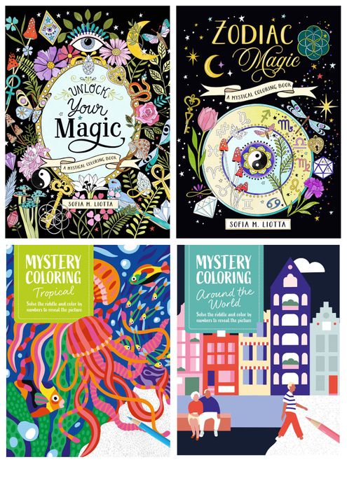 Mystery and Mystical Colouring Books