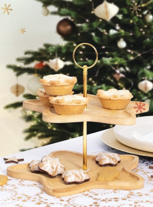 Two Tier Wood Cake Stand