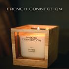 French Connection Natural Wooden Surround Orange & Ginger Candle