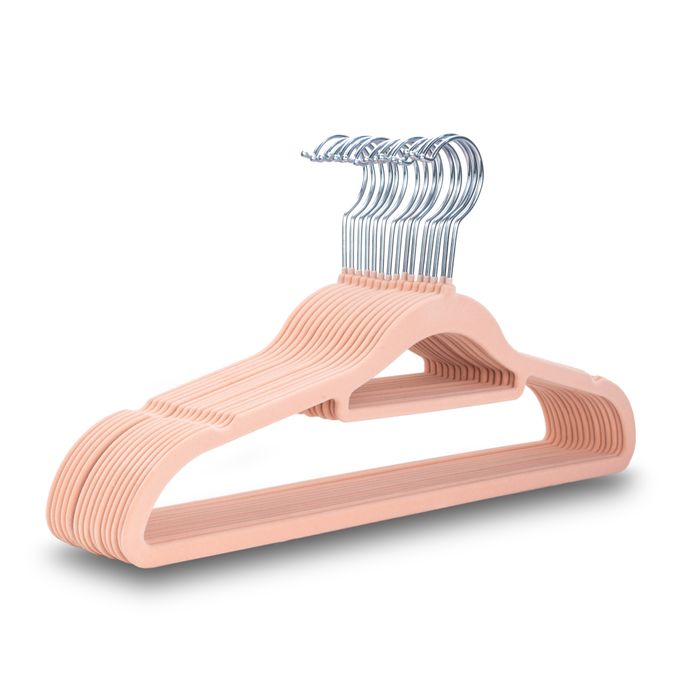 UTTAM Velvet Hangers - Thin Non-Slip Clothes Coat hangers with Tie Bar and 360 Degree Hook