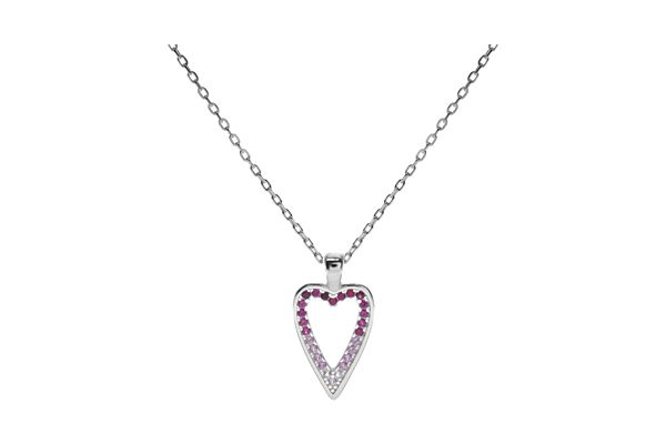 Heidi pink heart necklace