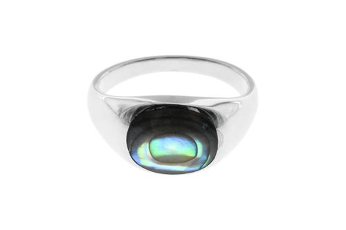 Lola paua shell signet ring