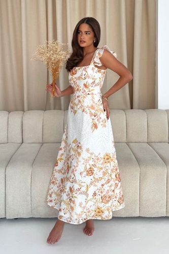 Orla Broderie Anglaise Floral Border Maxi Dress