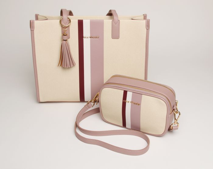 Cream Stripe Amalfi Tote Bag