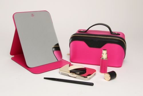 The London Train Case Co. - Pink and Black Train Case