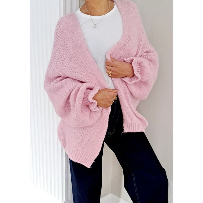 Soft frill cuff cardigan