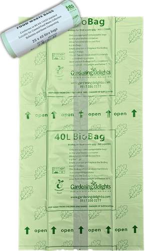 40 Litre Compostable Bags – 25 Bags Per Roll