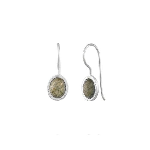 Labrodorite Gem Hook Earrings