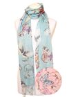 LS176 -PK12 LADIES LIGHT WEIGHT BUTTERFLY PRINT SCARF