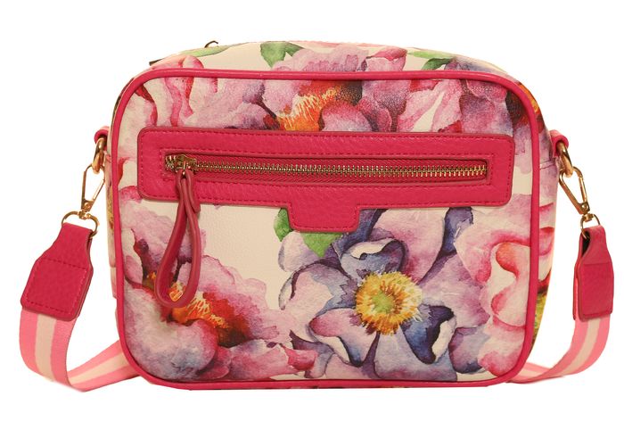 LB92- PK OF 6 LADIES FLORAL CROSS BODY BAGS