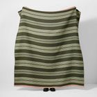 Bamburgh Stripe Sage/Pink Large Recycled Cotton Throw