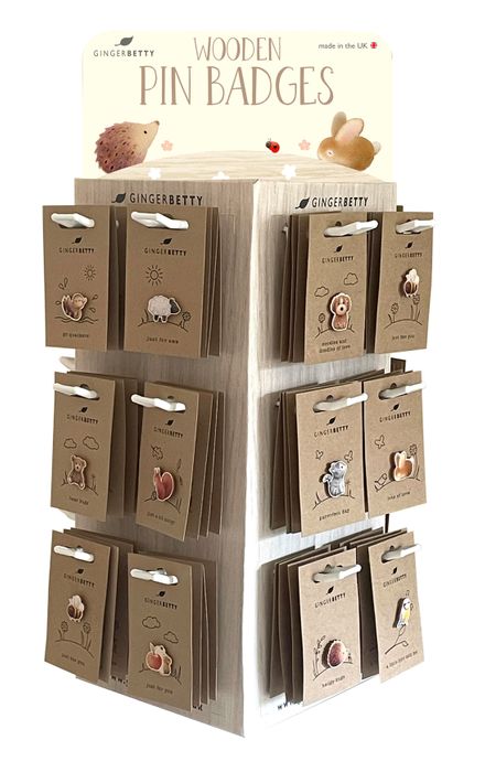 Wooden Pin Badges