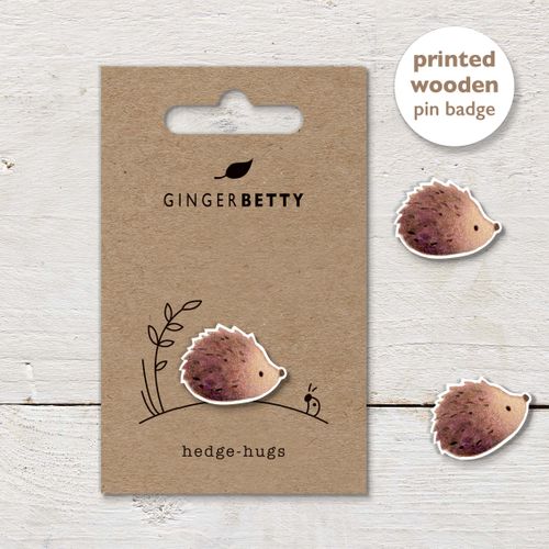 Wooden Pin Badges