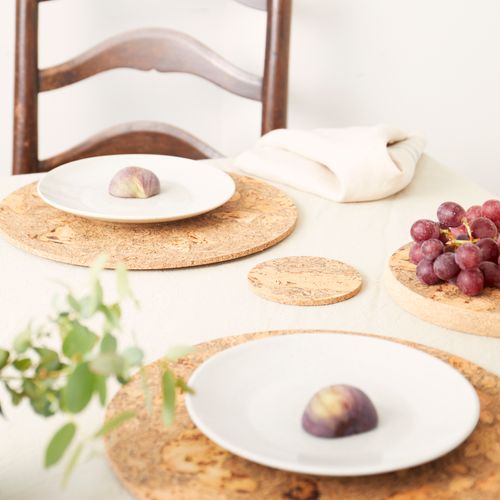 Natural Cork Placemats | Round