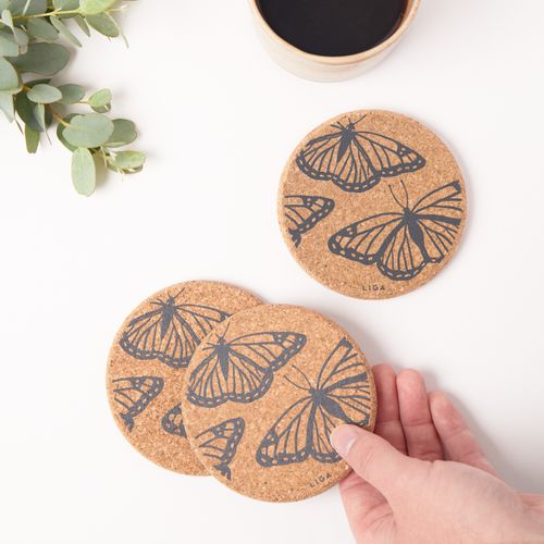 Cork Coaster | Butterflies