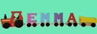 Colored Train Letters