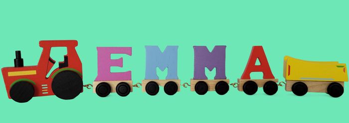 Colored Train Letters