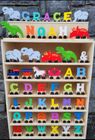 Colored Train Letters