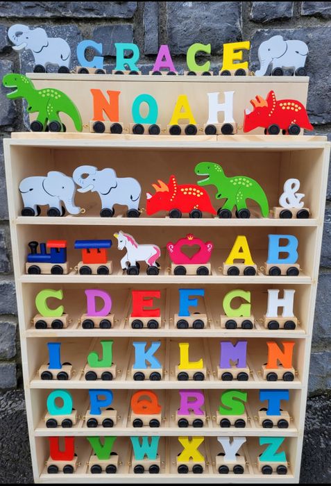 Colored Train Letters