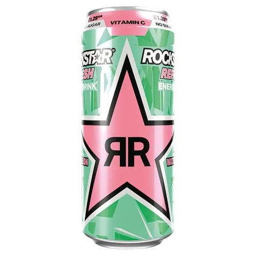 ROCKSTAR ENERGY DRINK WATERMELON KIWI CAN PMP £1.29 500ML