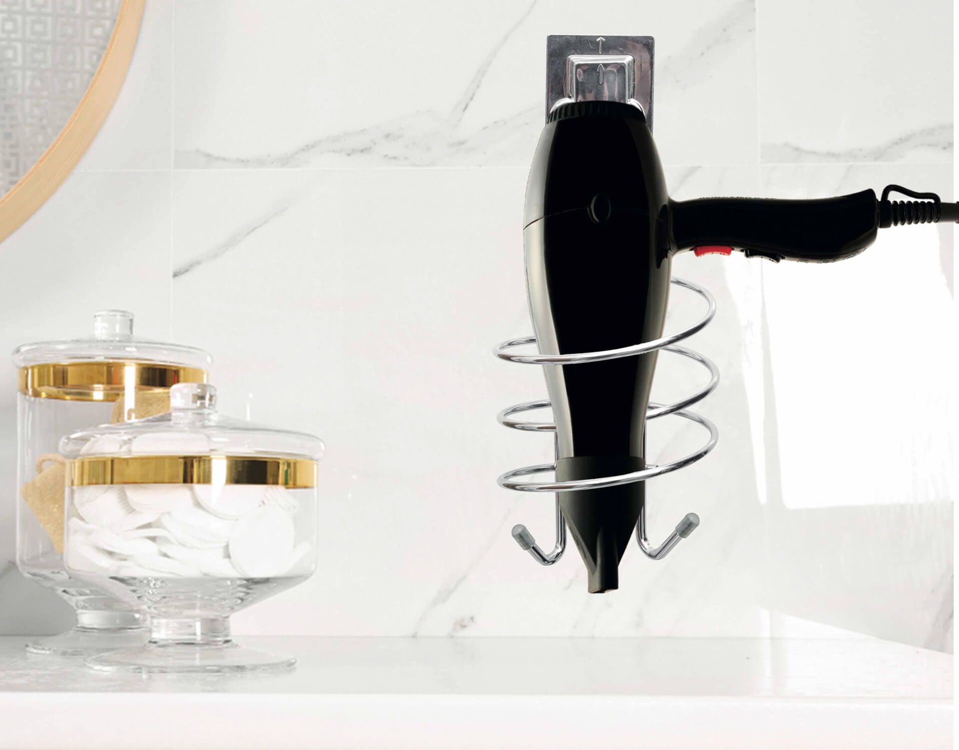 Hair Dryer Holder Chrome or PE Plated