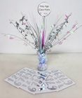 White & Silver Personalised Table Centre