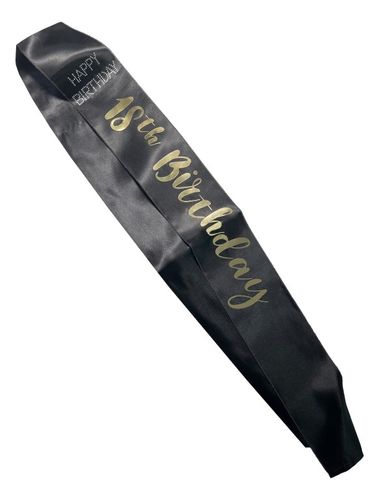 Black & Gold Birthday Sashes