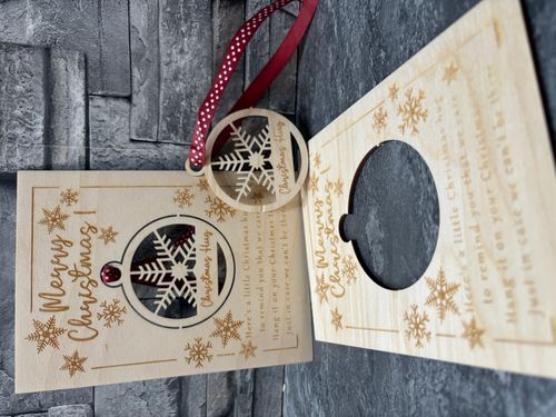 Wooden Christmas Card