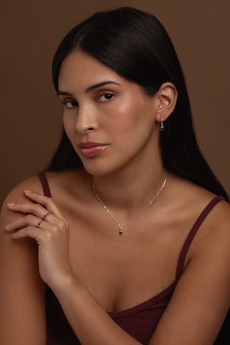 925 sterling silver jewellery with red Garnet
