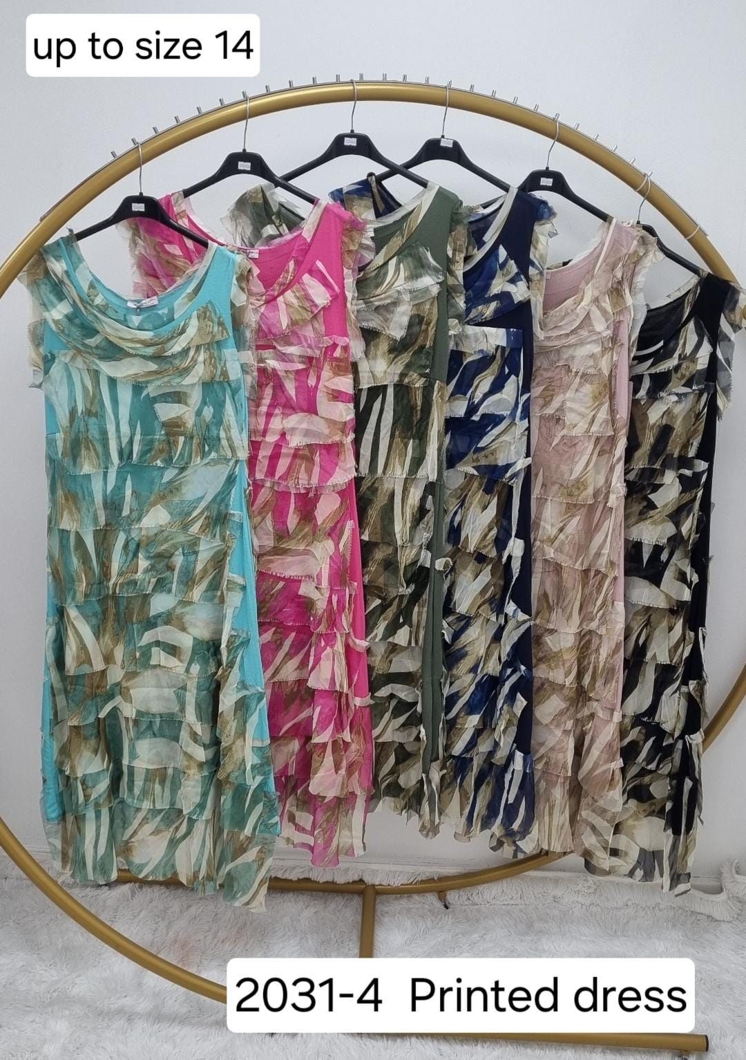 Patterned  Shredded Silk Maxi