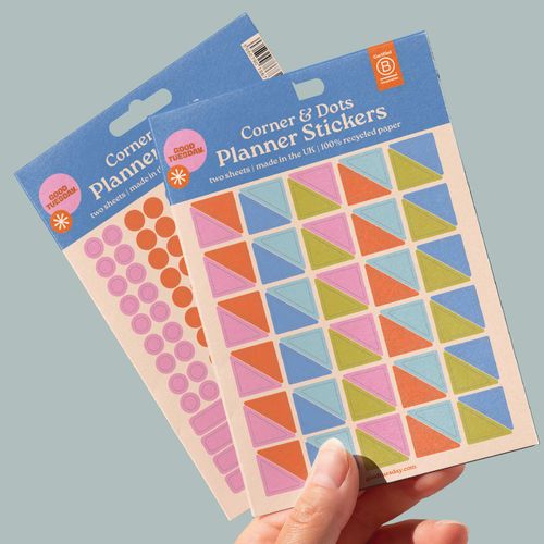 Corner & Dot Planner Stickers | Recycled Paper Stickers