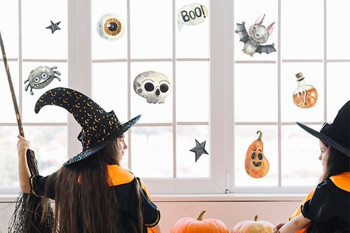 Cute Halloween window sticker pack