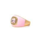 Pink Chunky Embellished Ring